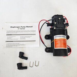 DC 12V 4.3L/Min 35 PSI Fresh Water Diaphragm Self Priming Pump For RV & Marine